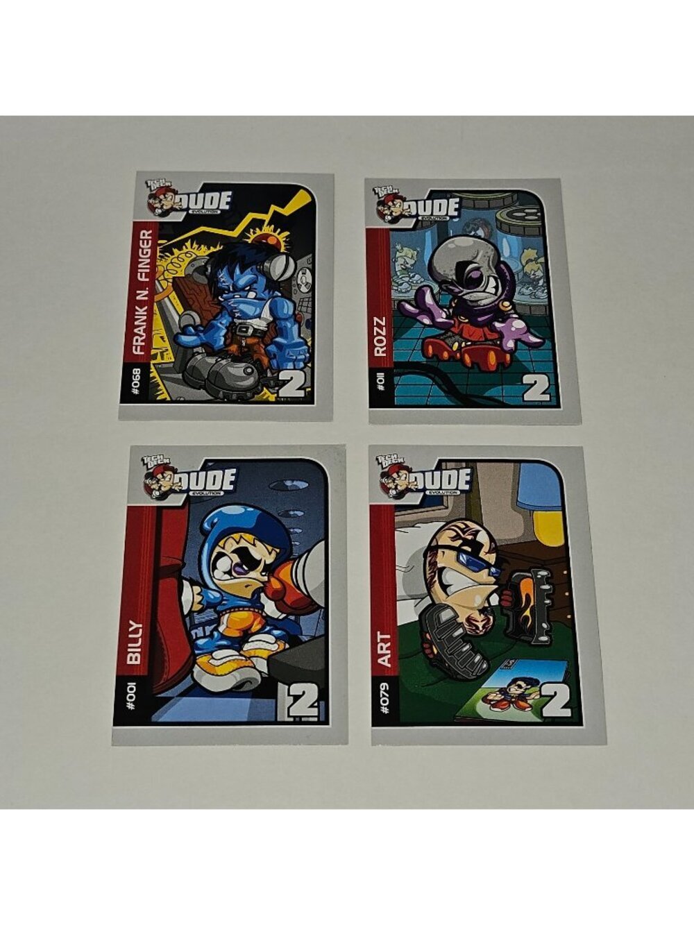 4 Tech Deck Dude Evolution Trading Card Rozz 11 Frank Finger 68 Art 79 Billy 1